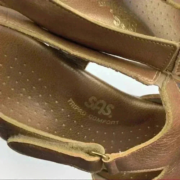 SAS sandals size 8.5 bronze leather stick strap walking comfort orthopedic - Picture 10 of 12